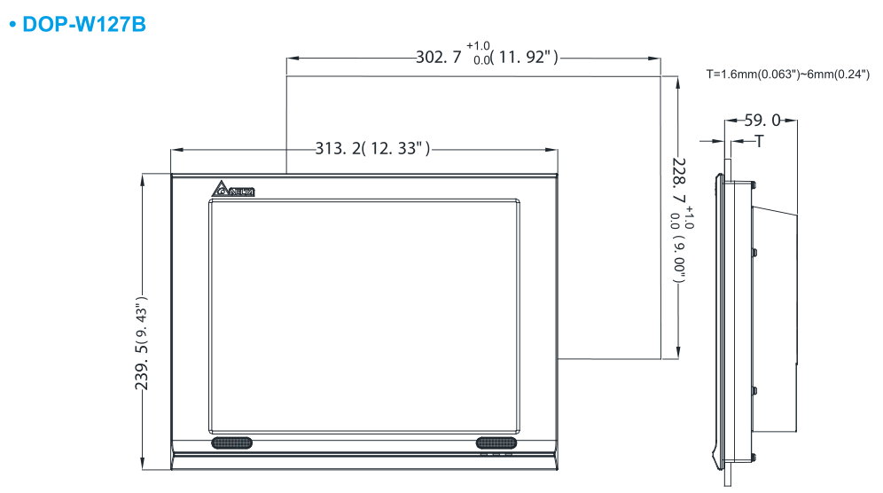 12寸臺達(dá)高彩高分辨率人機DOP-W127B